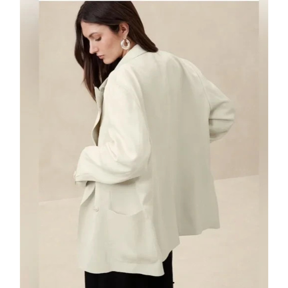 BR Manifattura Emmetex Italian Crepe Double Breasted Blazer Jacket Oversized 2 - Picture 7 of 16